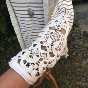 Free People sleeve detail striped top